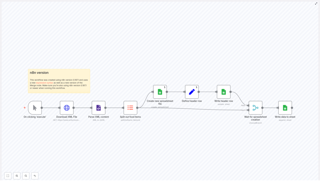 Export XML to Google Sheets with n8n